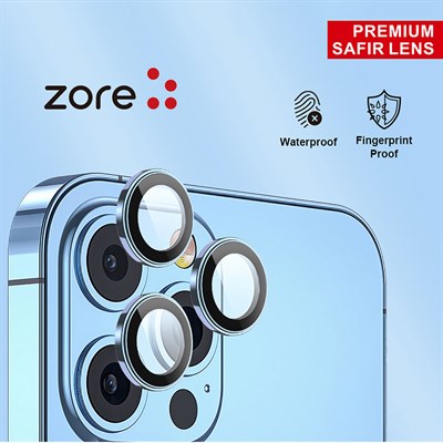 Apple iPhone 14 Pro Zore CL-12 Premium Safir Kamera Lens Koruyucu