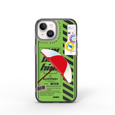 Apple iPhone 15 Kılıf Çift Katman Desenli Wiwu Summer Serisi Kapak