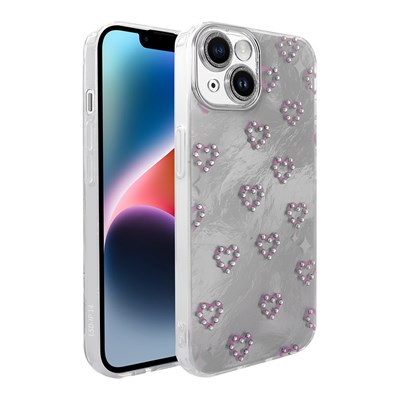 Apple iPhone 15 Kılıf Kamera Korumalı Figürlü Zore Ponti Silikon Kapak