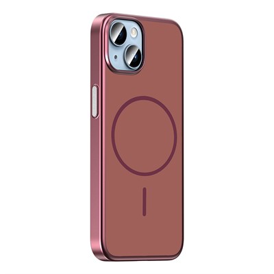 Apple iPhone 15 Kılıf M-Safe Şarj Özellikli Zore Lora PC Kapak
