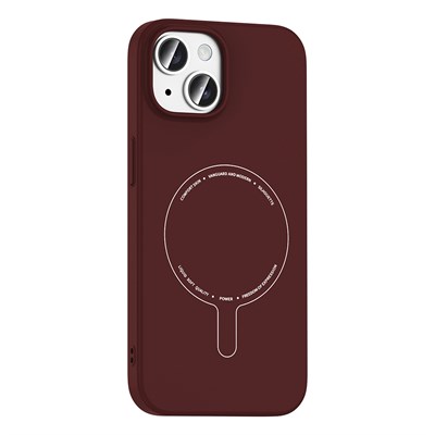 Apple iPhone 15 Kılıf M-Safe Şarj Özellikli Kamera Korumalı Zore Elio Sert PC Kapak