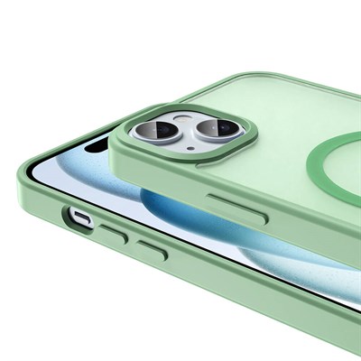 Apple iPhone 15 Kılıf Magsafe Şarj Özellikli Fırça Boya Desenli Zore Palet Kapak