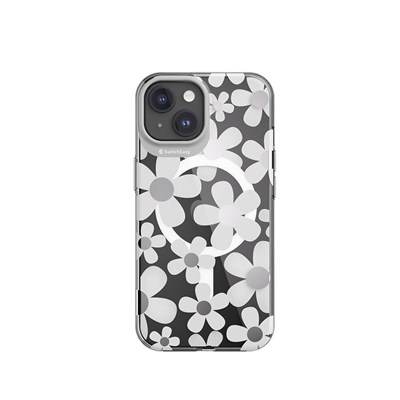Apple iPhone 15 Magsafe Şarj Özellikli Çift IMD Baskılı Switcheasy Artist-M Fleur Kapak