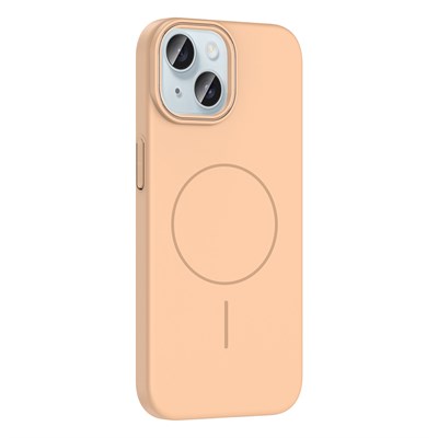 Apple iPhone 15 Kılıf Magsafe Şarj Özellikli Zore Ruby Silikon Kapak