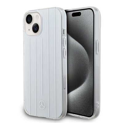 Apple iPhone 15 Kılıf Mercedes Benz Orjinal Lisanslı New Urban 3 IML Baskılı Paralel Çizgi Desenli Kapak