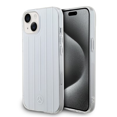 Apple iPhone 15 Kılıf Mercedes Benz Orjinal Lisanslı New Urban 3 IML Baskılı Paralel Çizgi Desenli Kapak