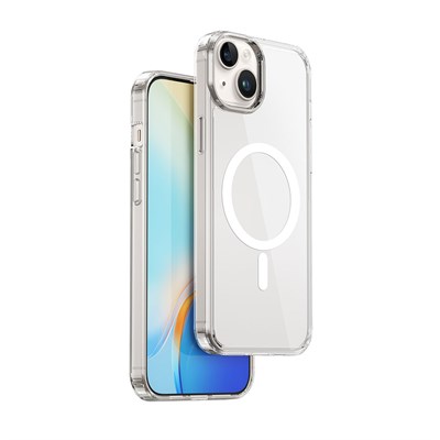 Apple iPhone 15 Kılıf Wiwu Magnetic Crystal Sert PC Kapak