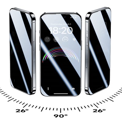 Apple iPhone 15 Plus Hidrofobik Ve Oleofobik Özellikli Benks Privacy Air Shield Ekran Koruyucu 10lu Paket