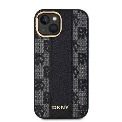 Apple iPhone 15 Plus Kılıf DKNY Orjinal Lisanslı 3D Yazılı Checkered Pattern Kapak