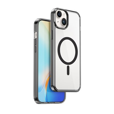 Apple iPhone 15 Plus Kılıf Wiwu Magnetic Crystal Sert PC Kapak
