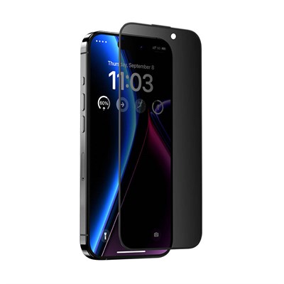 Apple iPhone 15 Pro Hidrofobik Ve Oleofobik Özellikli Benks Privacy Air Shield Ekran Koruyucu 10lu Paket