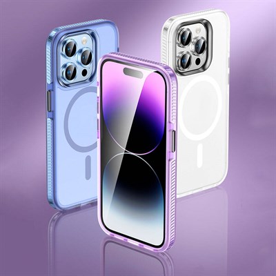 Apple iPhone 15 Pro Kılıf Airbagli Magsafe Wireless Şarj Özellikli Zore Klaptika Kapak