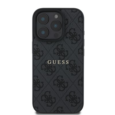 Apple iPhone 15 Pro Kılıf Guess Orjinal Lisanslı Magsafe Şarj Özellikli 4G Desen Yazı Logolu Kapak