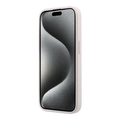 Apple iPhone 15 Pro Kılıf Guess Orjinal Lisanslı M-safe Kabartmalı 4G Desenli Yazı Logolu Kapak