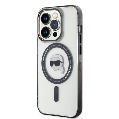 Apple iPhone 15 Pro Kılıf Karl Lagerfeld Magsafe Şarj Özellikli IML Karl Orjinal Lisanslı Kapak