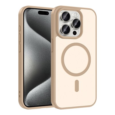 Apple iPhone 15 Pro Kılıf M-safe Şarj Özellikli Zore Babet Kapak