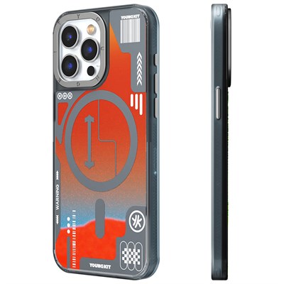 Apple iPhone 15 Pro Kılıf Magsafe Şarj Özellikli YoungKit Galaxy Serisi Kapak