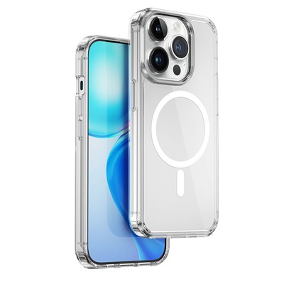 Apple iPhone 15 Pro Kılıf Wiwu Magnetic Crystal Sert PC Kapak