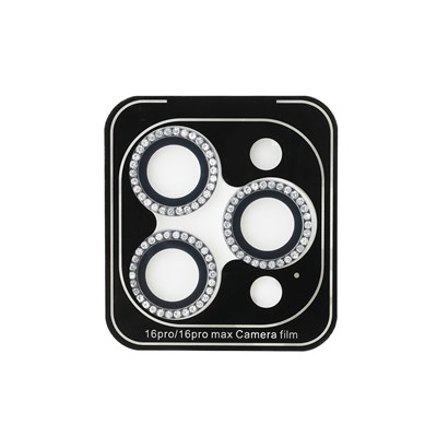 Apple iPhone 15 Pro Max Guess Orjinal Lisanslı Rhinestone Taşlı Lens Koruyucu