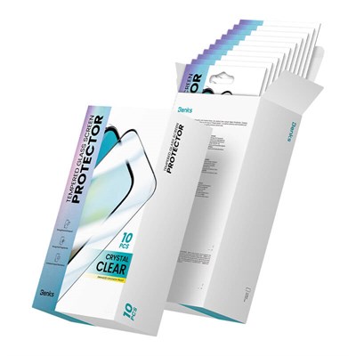 Apple iPhone 15 Pro Max Hidrofobik Ve Oleofobik Özellikli Benks Privacy Air Shield Ekran Koruyucu 10lu Paket