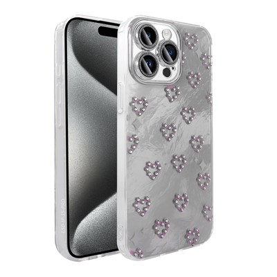 Apple iPhone 15 Pro Max Kılıf Kamera Korumalı Figürlü Zore Ponti Silikon Kapak
