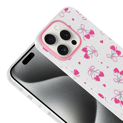 Apple iPhone 15 Pro Max Kılıf Kamera Korumalı Desenli Zore Klip Kapak