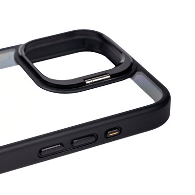 Apple iPhone 15 Pro Max Kılıf Kamera Lens Korumalı Standlı Zore Klon Lensli Kapak