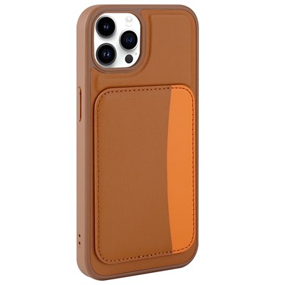 Apple iPhone 15 Pro Max Kılıf Kartlıklı Zore X-Kart Silikon Kapak