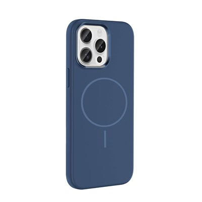 Apple iPhone 15 Pro Max Kılıf M-Safe Şarj Özellikli Metal Kamera Çerçeveli Zore Edi Silikon Kapak