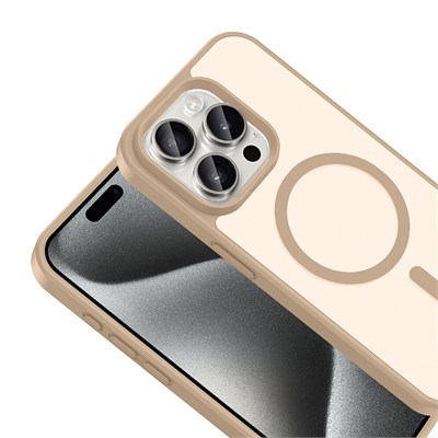 Apple iPhone 15 Pro Max Kılıf M-safe Şarj Özellikli Zore Babet Kapak