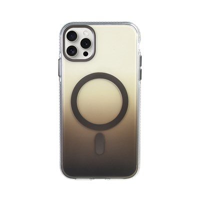 Apple iPhone 15 Pro Max Kılıf M-safe Şarj Özellikli Transparan Renk Geçişli Zore Toros Kapak