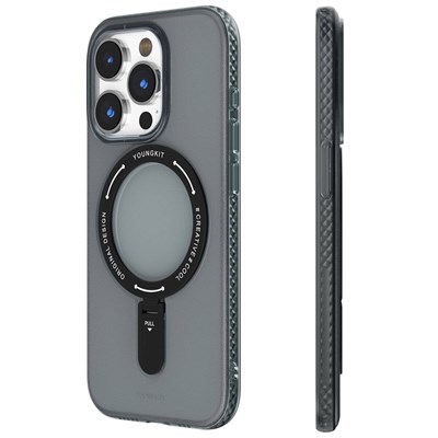 Apple iPhone 15 Pro Max Kılıf Magsafe Şarj Özellikli Youngkit Rock Serisi Kapak