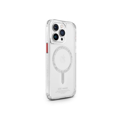 Apple iPhone 15 Pro Max Kılıf SkinArma Şeffaf Airbag Tasarımlı Magsafe Şarj Özellikli Saido Kapak