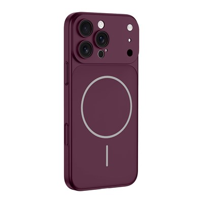 Apple iPhone 15 Pro Max Kılıf Zore M-Safe Şarj Özellikli Kamera Korumalı Spark Kapak