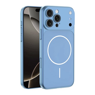 Apple iPhone 15 Pro Max Kılıf Zore M-Safe Şarj Özellikli Kamera Korumalı Spark Kapak