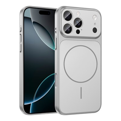 Apple iPhone 15 Pro Max Kılıf Zore M-Safe Şarj Özellikli Kamera Korumalı Formen Kapak