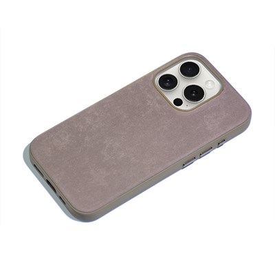 Apple iPhone 15 Pro Max Kılıf Zore PU Suni Deri Mimoza Kapak
