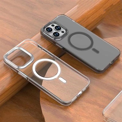 Apple iPhone 15 Pro Max Kılıf Zore Wireless Şarj Özellikli Şeffaf Efsane Kapak