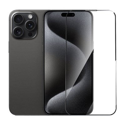 Apple iPhone 15 Pro Max Wiwu GT-008 Polimer Oleofobik Kaplama Şeffaf Pürüzsüz Temperli Cam Ekran Koruyucu 10lu Paket