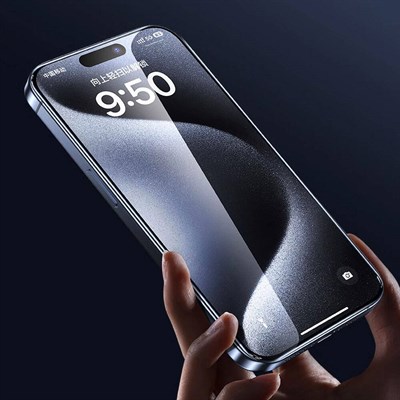 Apple iPhone 15 Wiwu GT-008 Polimer Oleofobik Kaplama Şeffaf Pürüzsüz Temperli Cam Ekran Koruyucu 10lu Paket