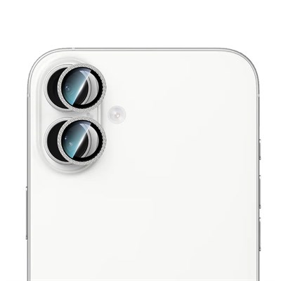 Apple iPhone 16 CaseWorld Alloy Sparkling Diamond Serisi Taşlı Lens Koruyucu