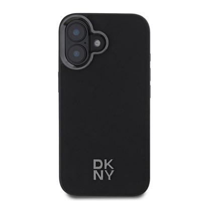 Apple iPhone 16 Kılıf DKNY Orjinal Lisanslı Magsafe Şarj Özellikli Metal Logolu PU Deri Plain Kapak