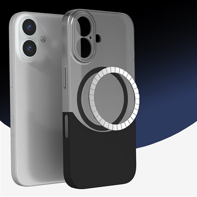 Apple iPhone 16 Kılıf M-Safe Şarj Özellikli Mıknatıslı Zore Duble Kapak