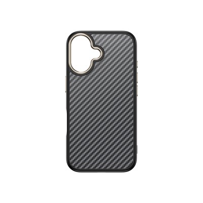 Apple iPhone 16 Kılıf M-safe Şarj Özellikli Karbon Fiber Görünümlü Zore Antina Kapak