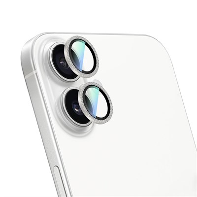 Apple iPhone 16 Plus CaseWorld Alloy Sparkling Diamond Serisi Taşlı Lens Koruyucu