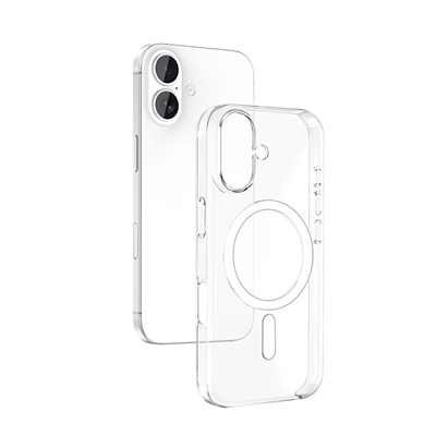 Apple iPhone 16 Plus Kılıf IC Çipli Zore Wireless Şarj Özellikli Şeffaf Orjin Kapak