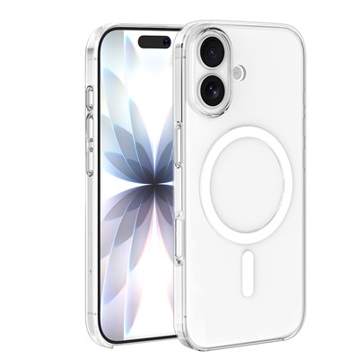 Apple iPhone 16 Plus Kılıf IC Çipli Zore Wireless Şarj Özellikli Şeffaf Orjin Kapak