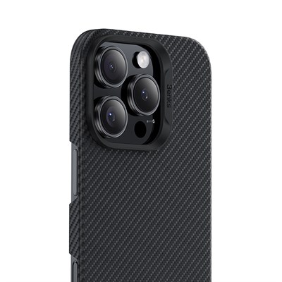 Apple iPhone 16 Pro Kılıf Benks M-safe Şarj Özellikli Metal Kamera Çerçeveli Magnetik ArmorAir 600D Kevlar Fiber Kapak