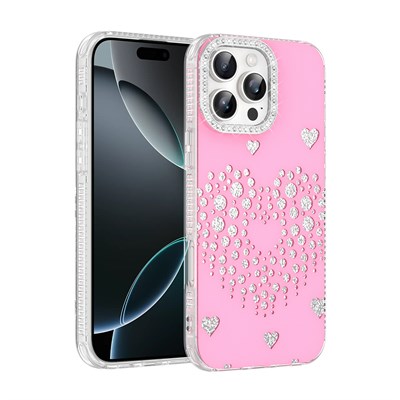 Apple iPhone 16 Pro Kılıf Damla Taşlı Zore Rivas Sert PC Kapak