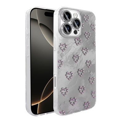Apple iPhone 16 Pro Kılıf Kamera Korumalı Figürlü Zore Ponti Silikon Kapak
